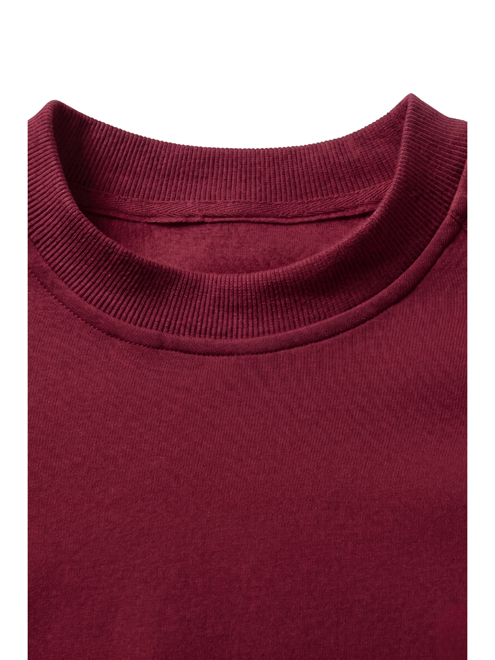 Bordo Erkek Tişört Basic Bisiklet Yaka Tişört Rahat Kesim Dökümlü Günlük Spor Tshirt-2