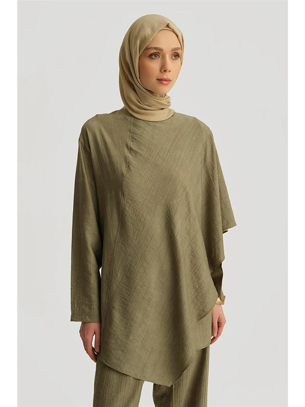 Asimetrik Tunik 25Yd4238-1 Haki-2