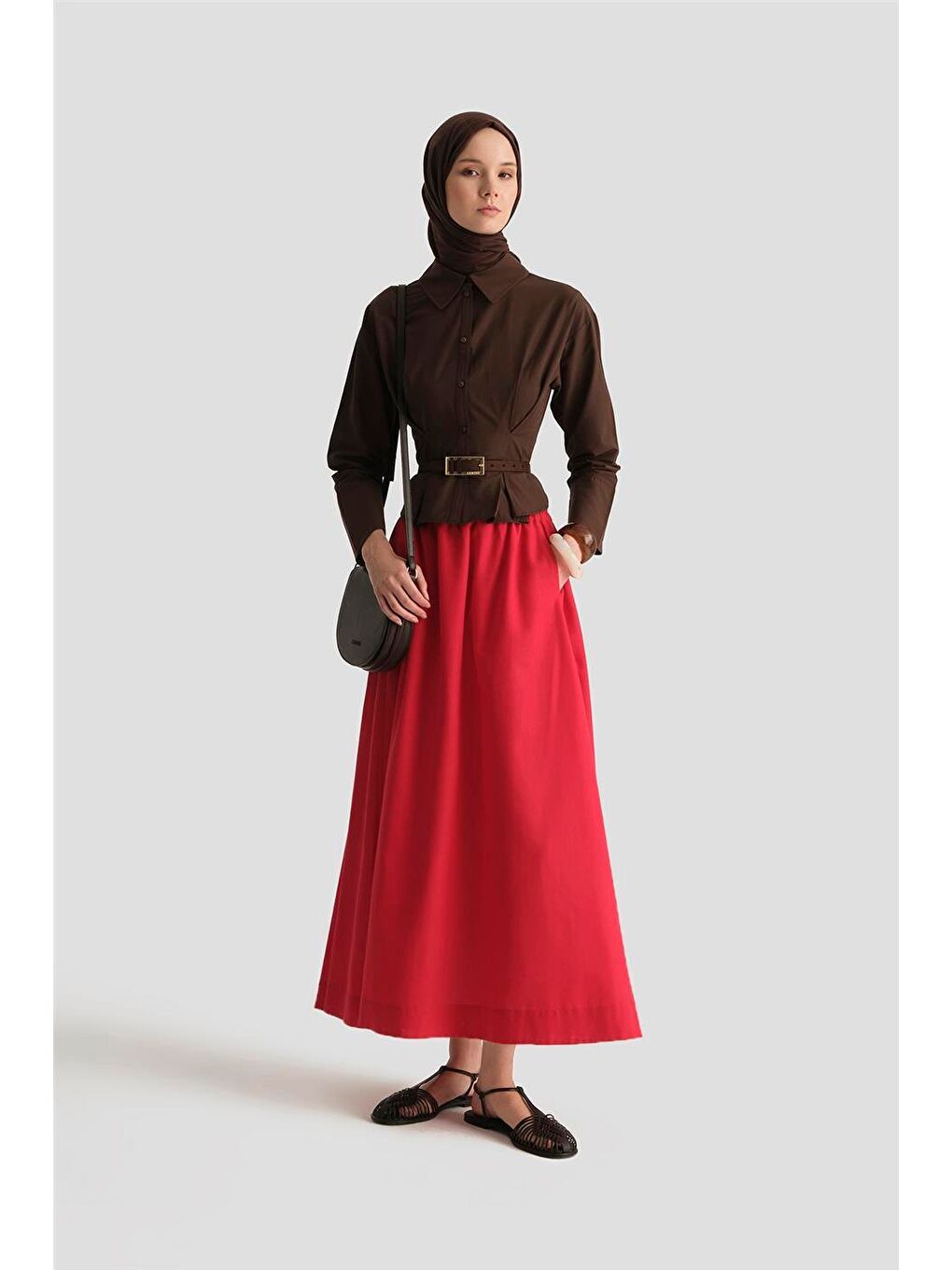 Keten Basic Etek 25Y1819 Kırmızı
