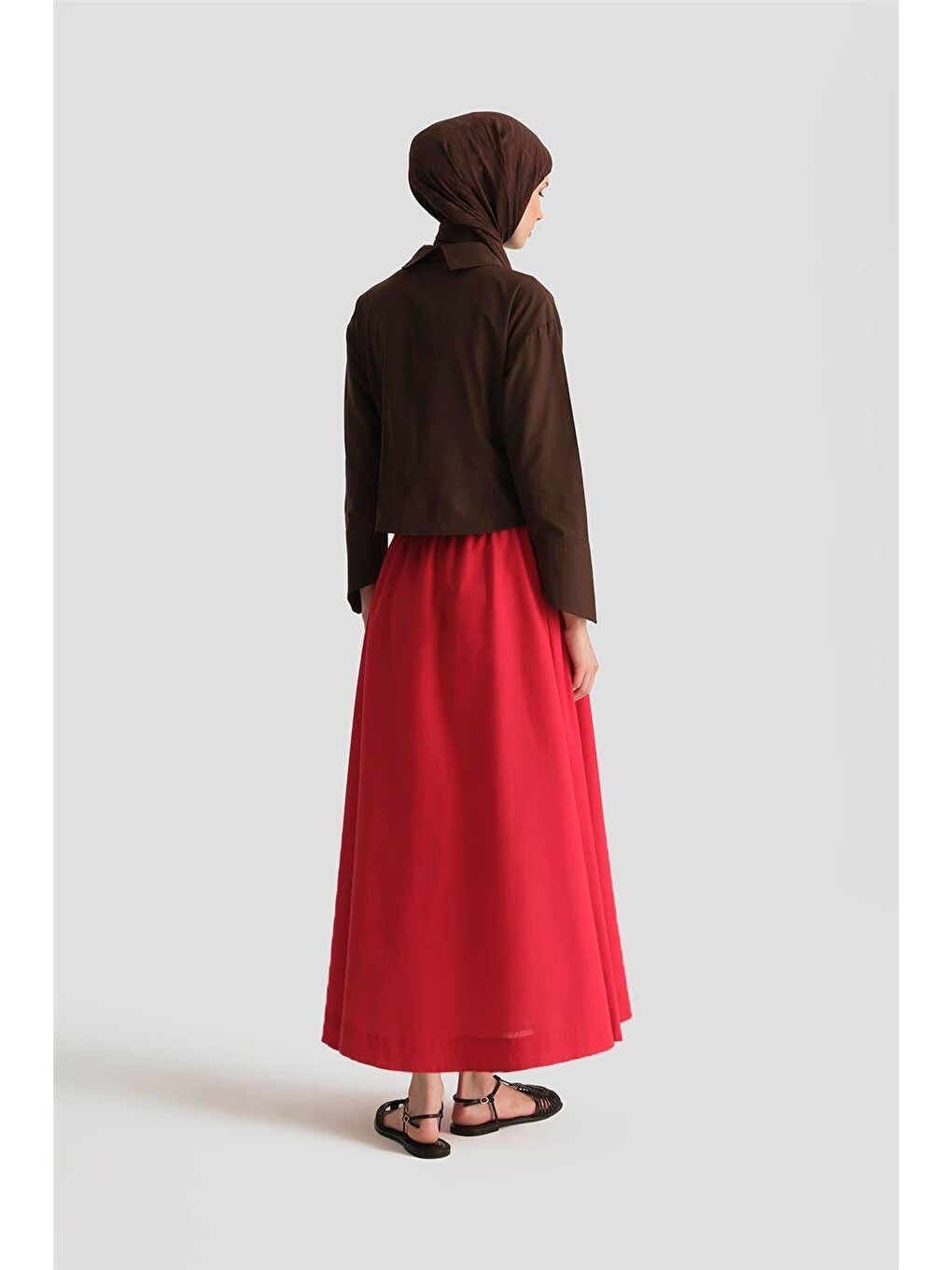 Keten Basic Etek 25Y1819 Kırmızı-3