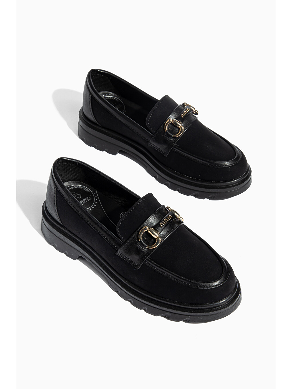 Siyah D0713 Günlük Ortopedik Klasik Kadın Loafer Ayakkabı-1