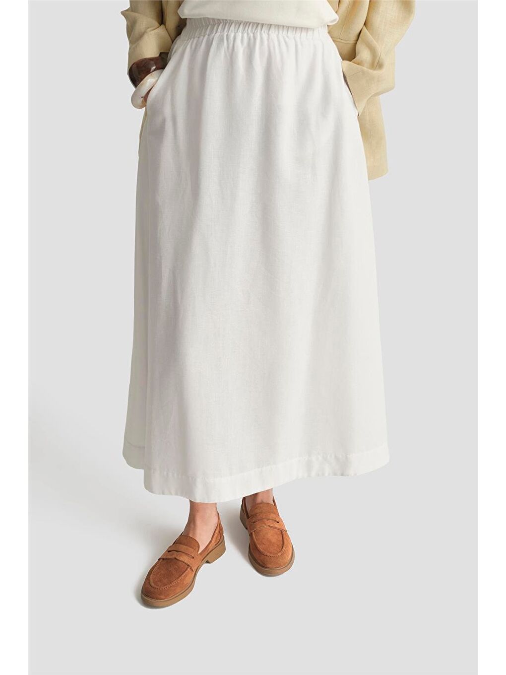 Keten Basic Etek 25Y1819 Beyaz-2