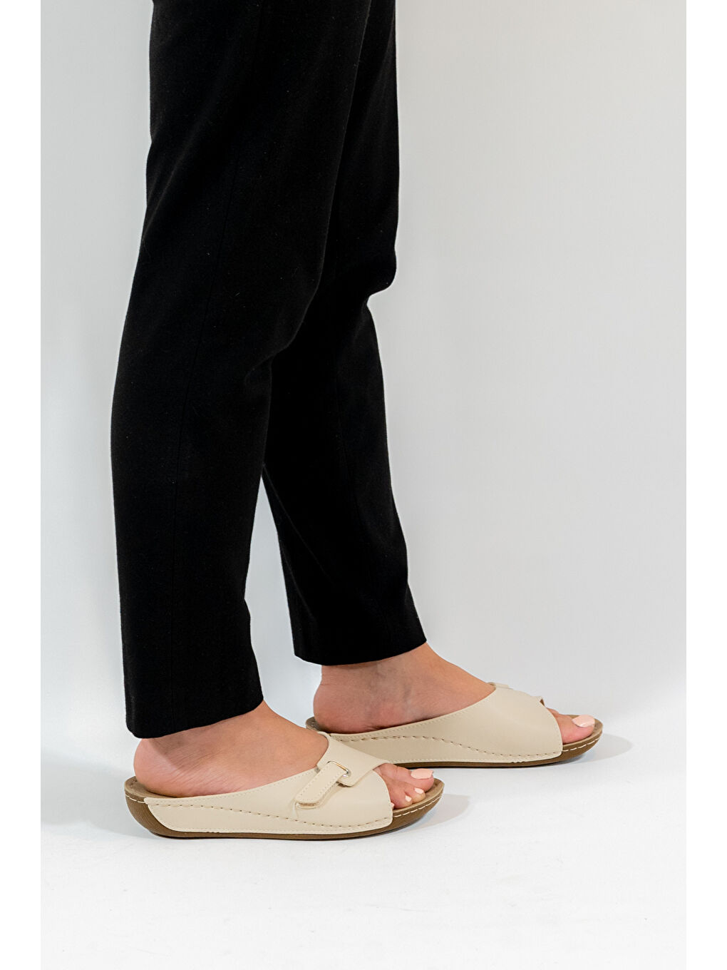 Bej Jenn Z0397 Kadın Konfor Anatomic Terlik-3