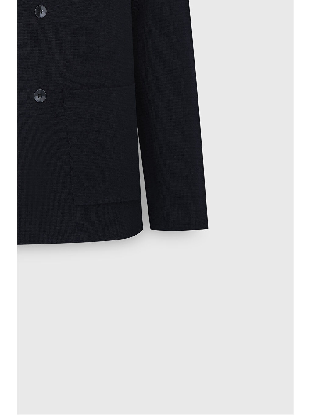 Lacivert Yünlü Normal Kesim Triko Ceket-9