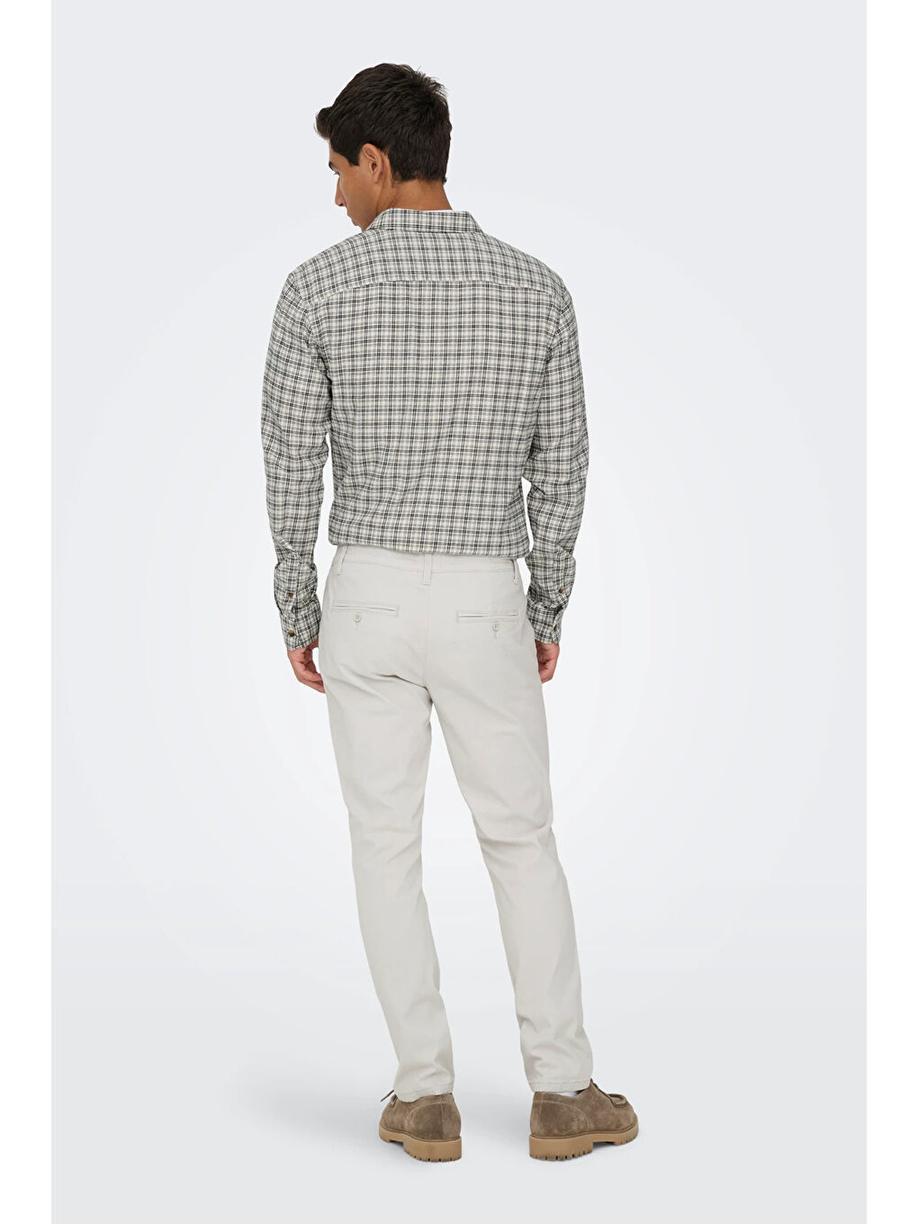 Bej Onsmark Pamuklu Slim Fit Normal Bel Pantolon 22027773-2