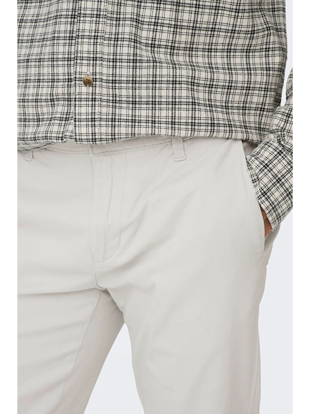 Bej Onsmark Pamuklu Slim Fit Normal Bel Pantolon 22027773-3