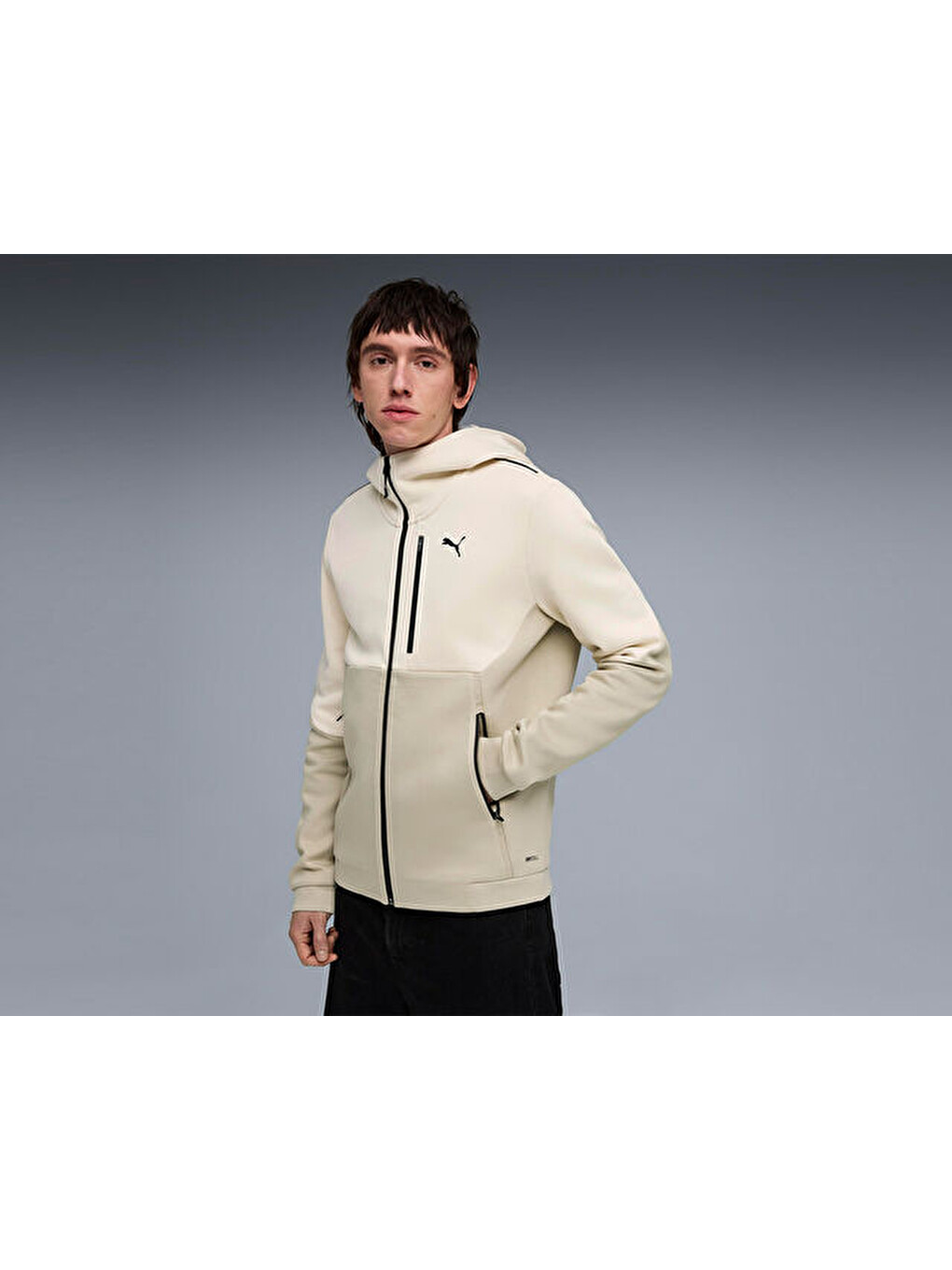 Ekru Pumatech Full-zip Hoodie Dk Erkek Günlük Fermuarlı Sweatshirt 63441587 Krem-2