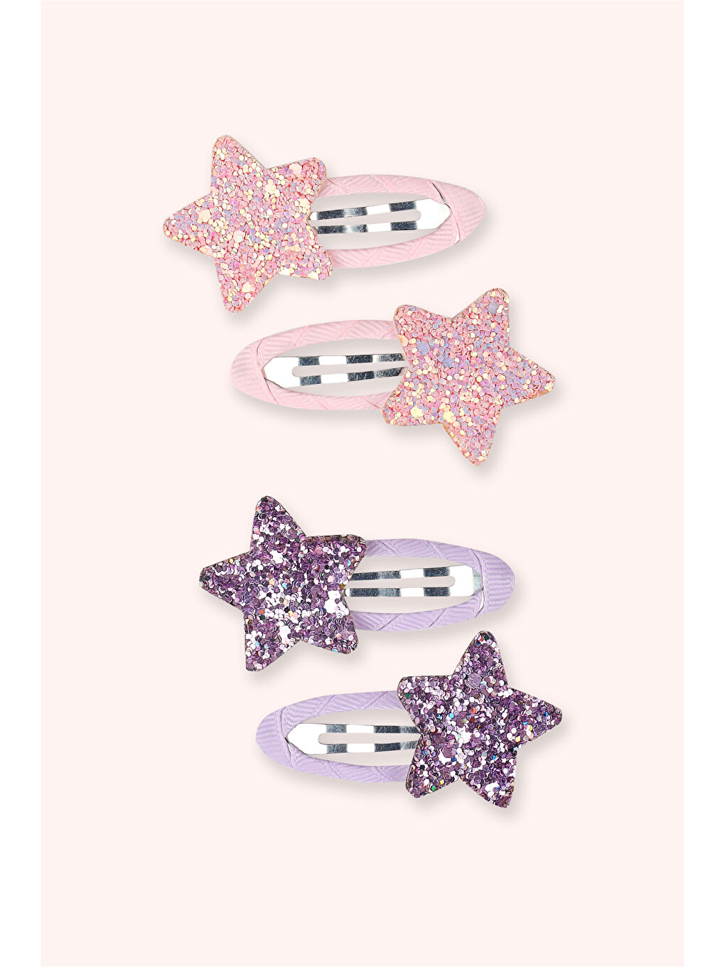 Kız Çocuk Yıldız Desenli Mor Toka