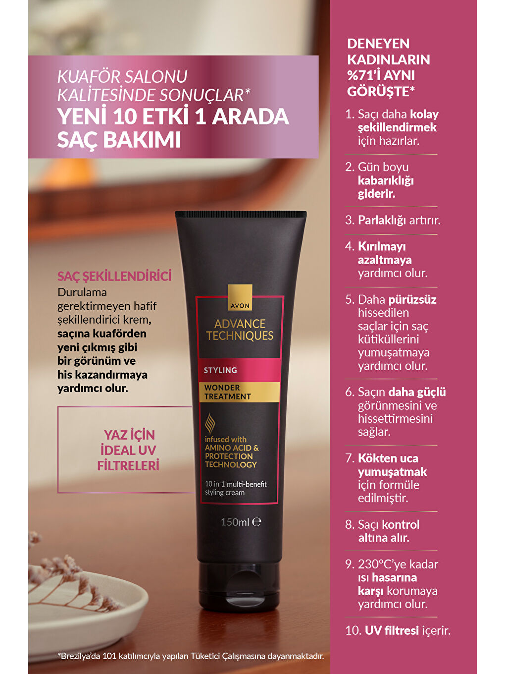 Advance Tecniques 10’u 1 Arada Çok Amaçlı Şekillendirici Bakım Kremi 150 Ml.-2