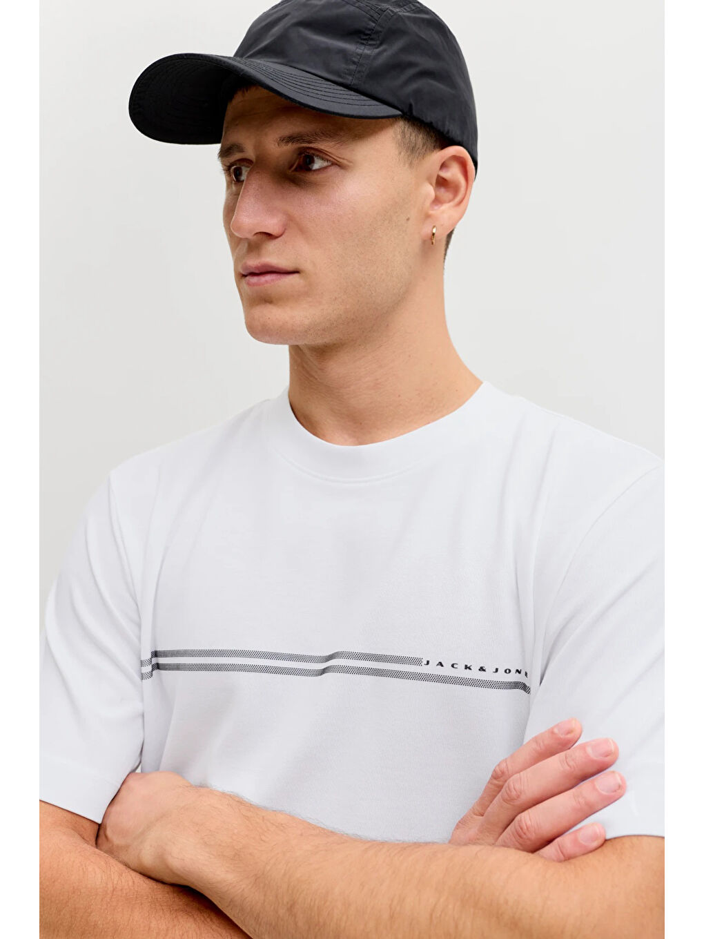 Beyaz Core Jcofusion Pamuklu Regular Fit Logolu T Shirt 12289936-2