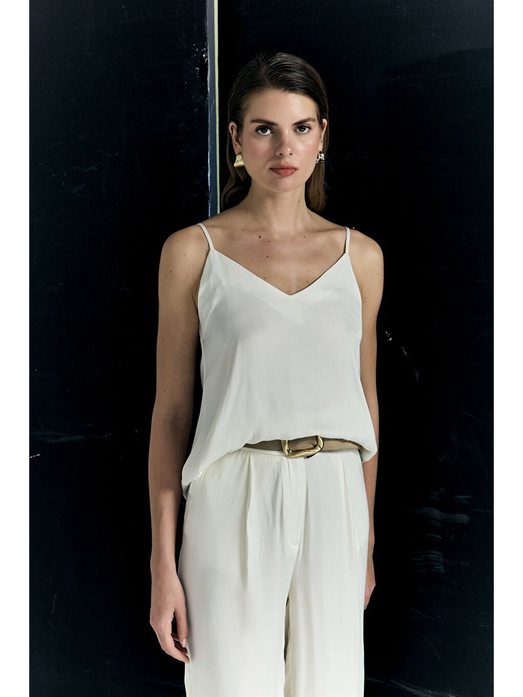 Tosca Askılı Bluz - Ekru-2