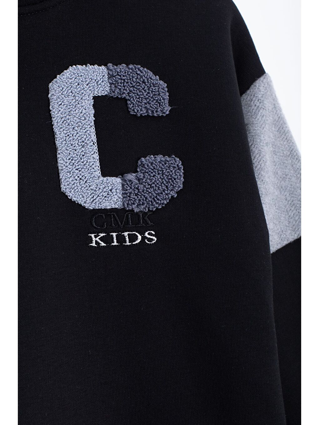 Gri Kadife Pantolonlu Fermuarlı Yaka Şardonlu Erkek Çocuk Takım 23243-2