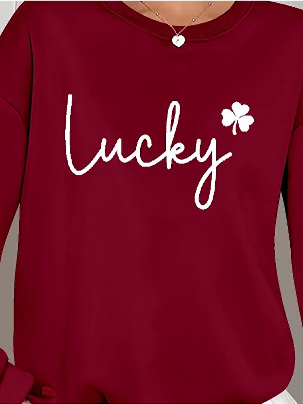 Bordo Kadın Uzun Kollu Bisiklet Yaka Viskon Iki Iplik Bluz-1