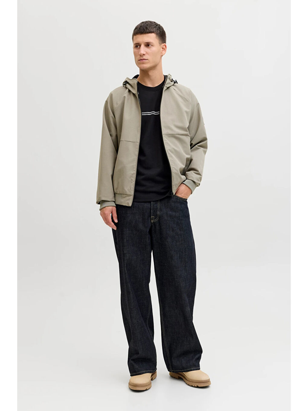 Siyah Core Jcofusion Pamuklu Regular Fit Logolu T Shirt 12289936-1