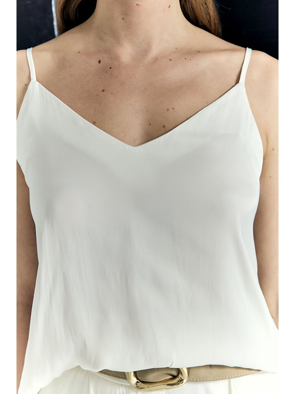 Tosca Askılı Bluz - Ekru-6