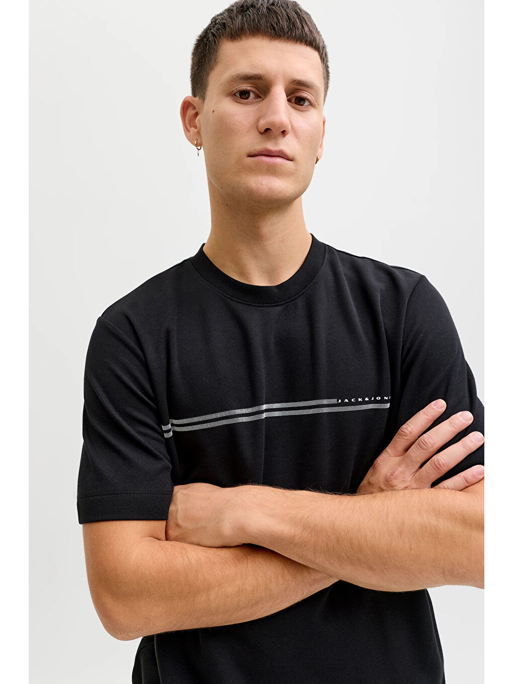 Siyah Core Jcofusion Pamuklu Regular Fit Logolu T Shirt 12289936-2