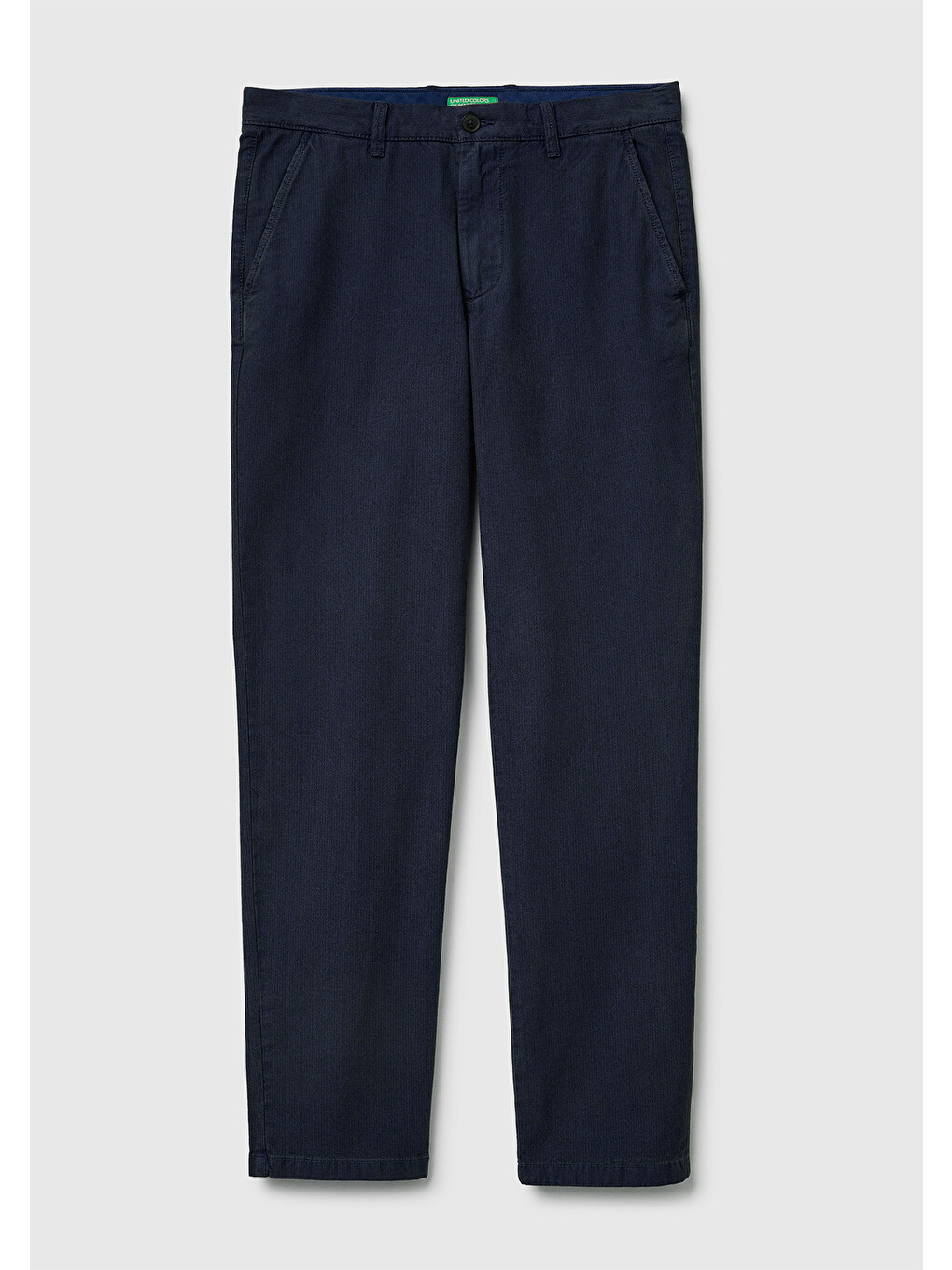 Erkek Lacivert %100 Pamuk Slim Fit  Chino Pantolon-1