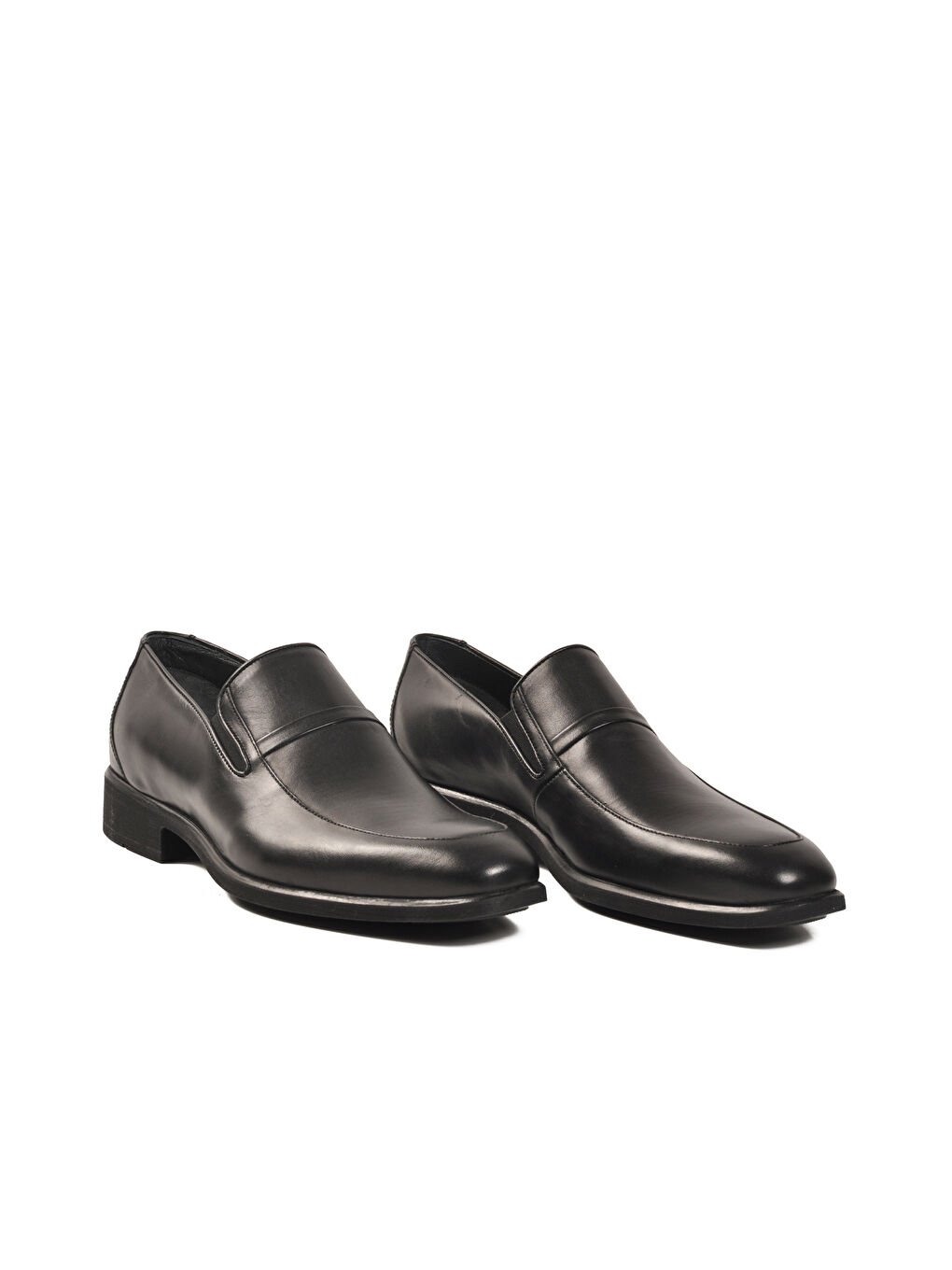 Siyah Hakiki Deri Erkek Klasik Ayakkabı 02470 M-2