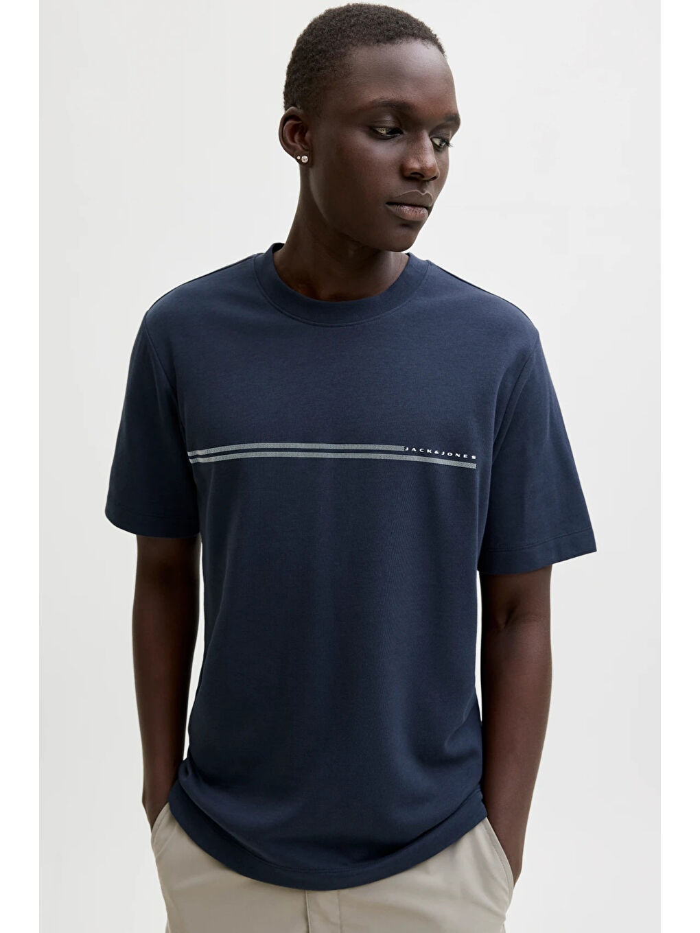 Lacivert Core Jcofusion Pamuklu Regular Fit Logolu T Shirt 12289936-2