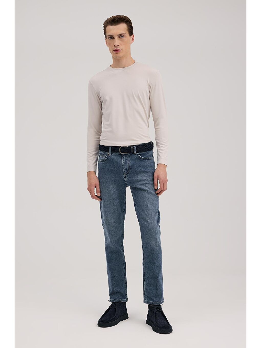 Lacivert Slim Fit 5 Cep Jean  Pantolon-1