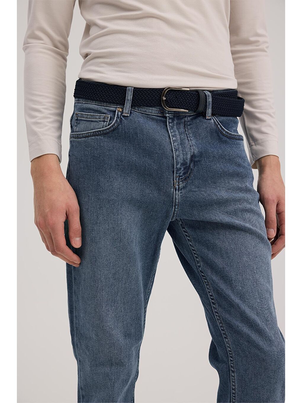 Lacivert Slim Fit 5 Cep Jean  Pantolon-2