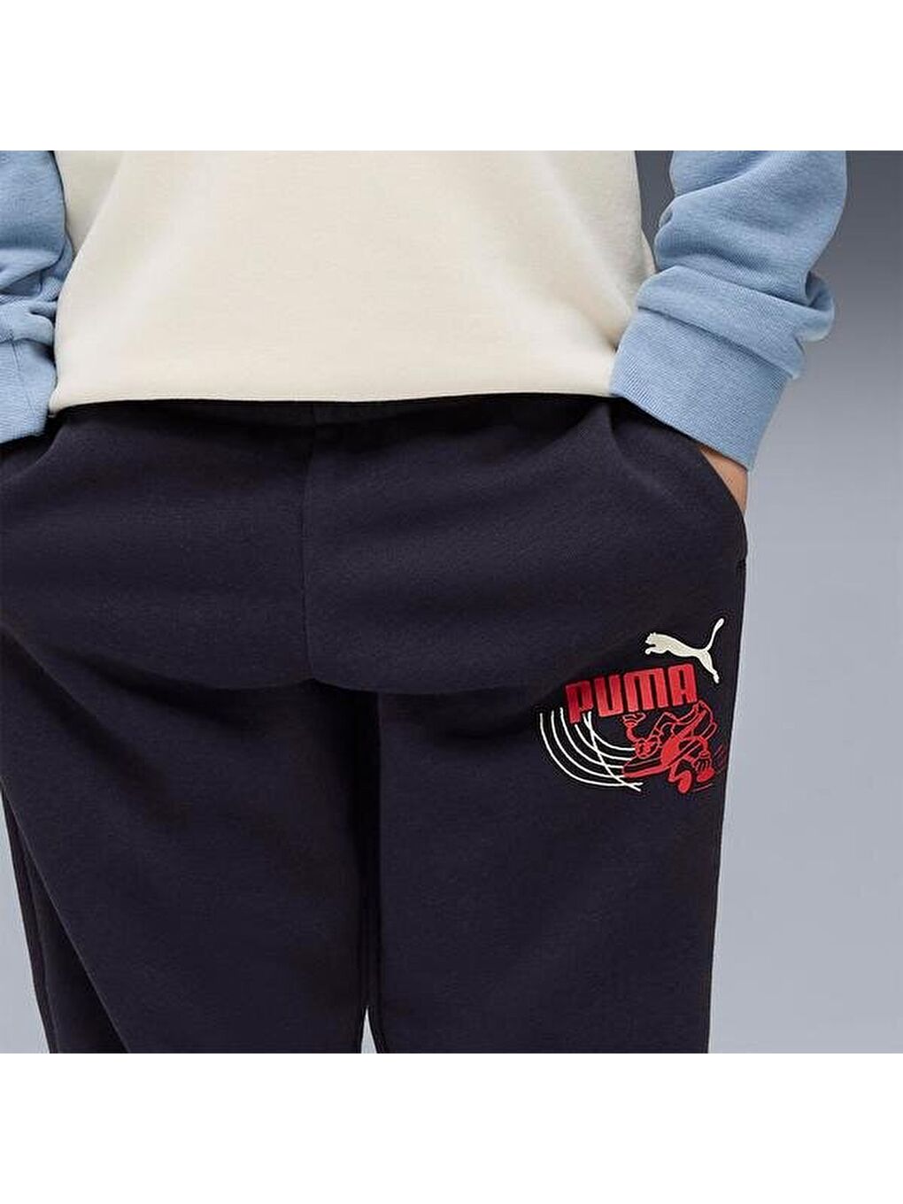 Siyah Çocuk Eşofman Alt Little Runners-2