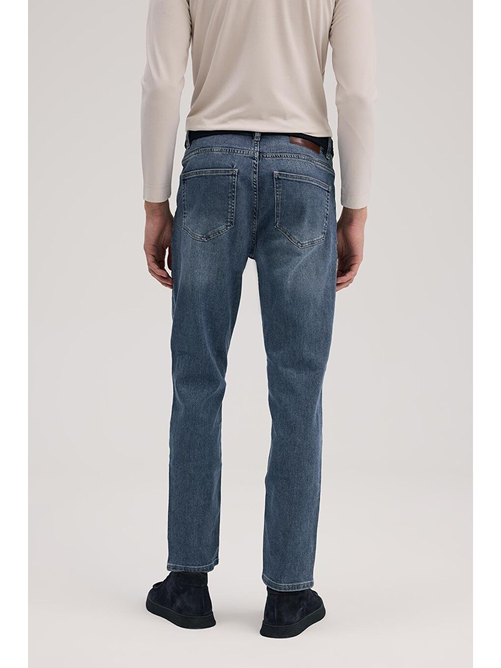 Lacivert Slim Fit 5 Cep Jean  Pantolon-3