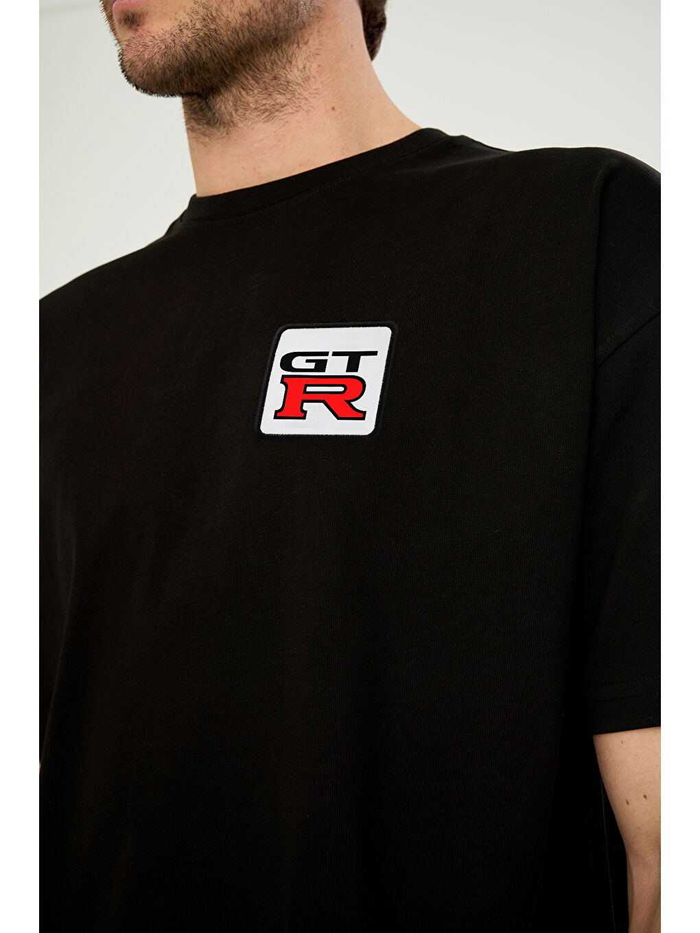 GTR Logolu Oversize M-L B-Shirt Siyah-3