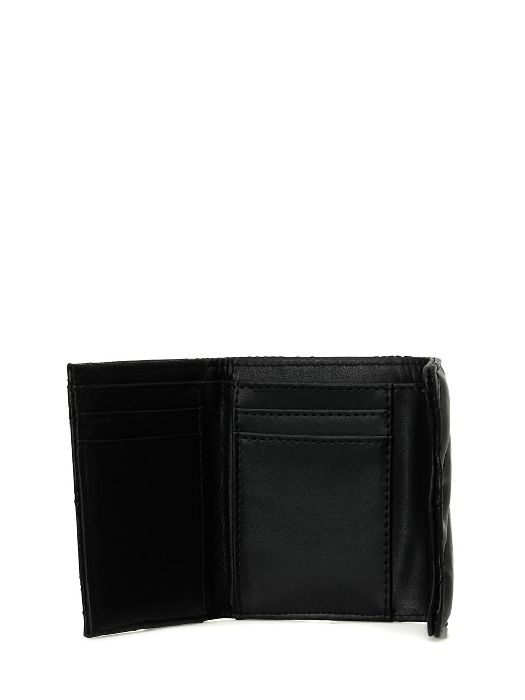 BIG PARALLEL KAPITONE 4PR Siyah Kadın Cüzdan-2