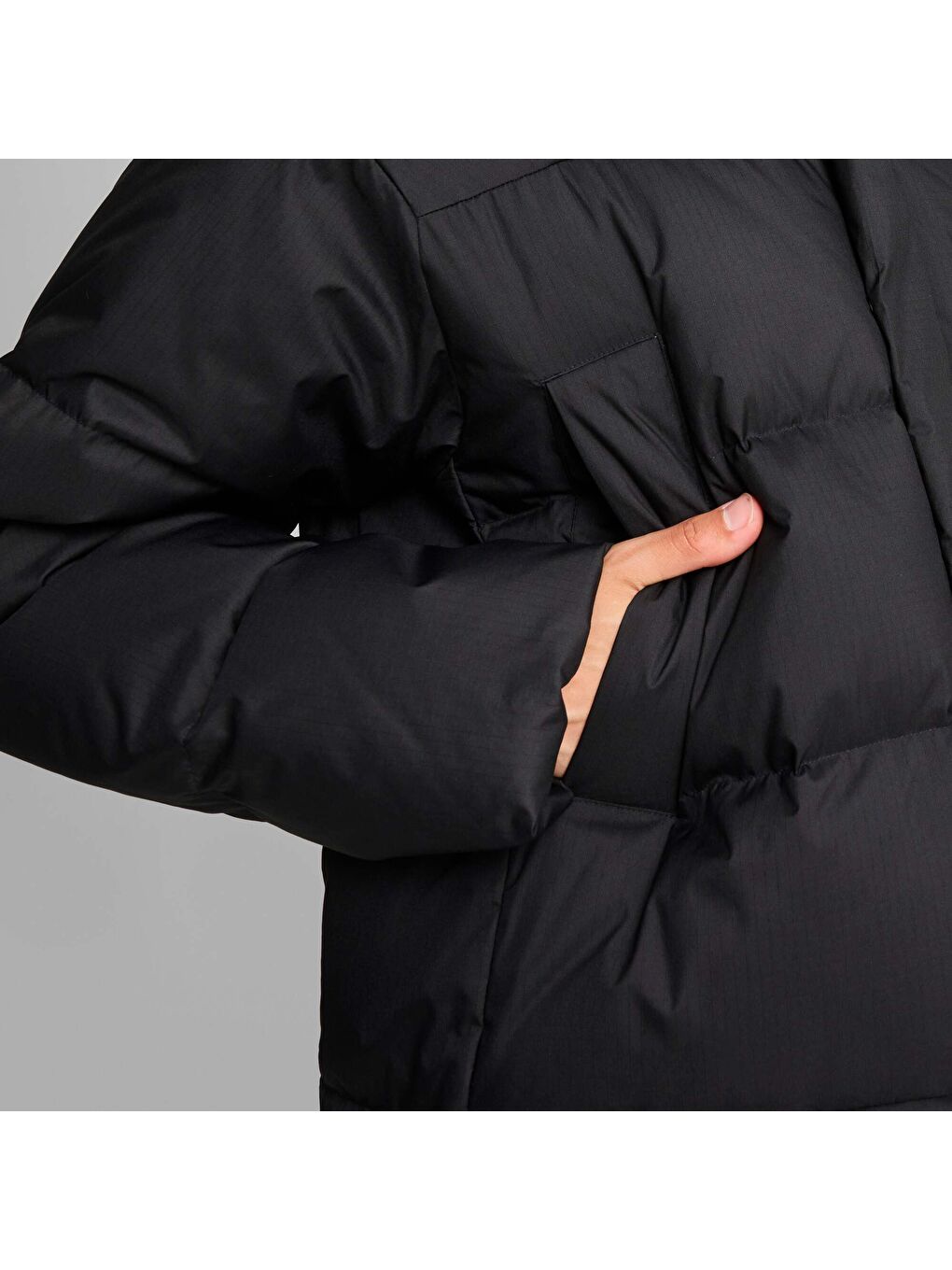 Siyah PROTECTIVE Down Erkek Uzun Mont-1