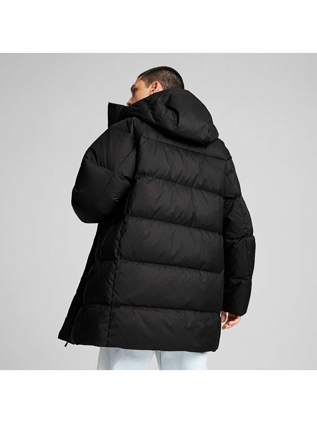 Siyah PROTECTIVE Down Erkek Uzun Mont-2