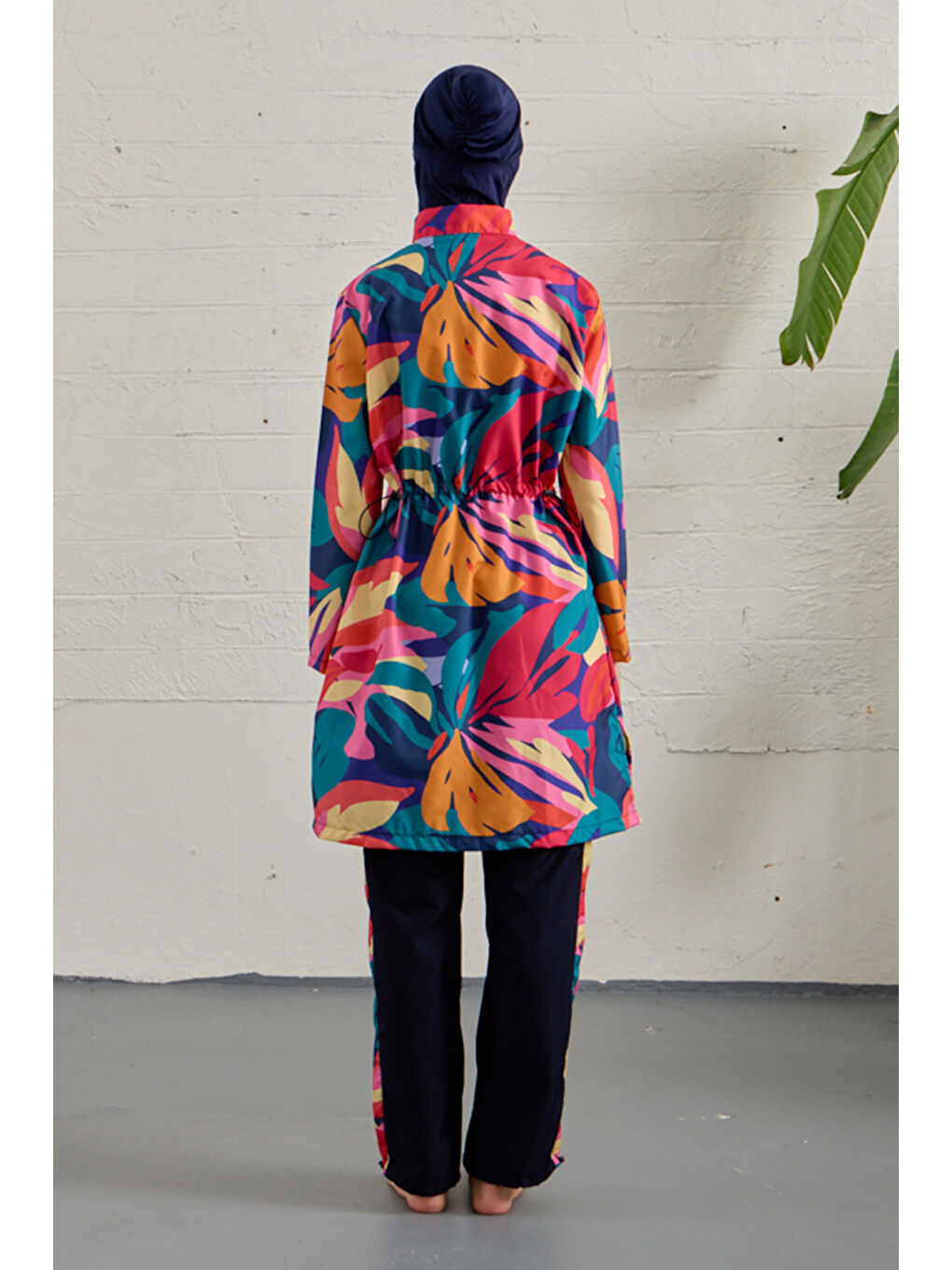 Paraşüt Tam Kapalı Tesettür Mayo 1326-137 Siyah01-2