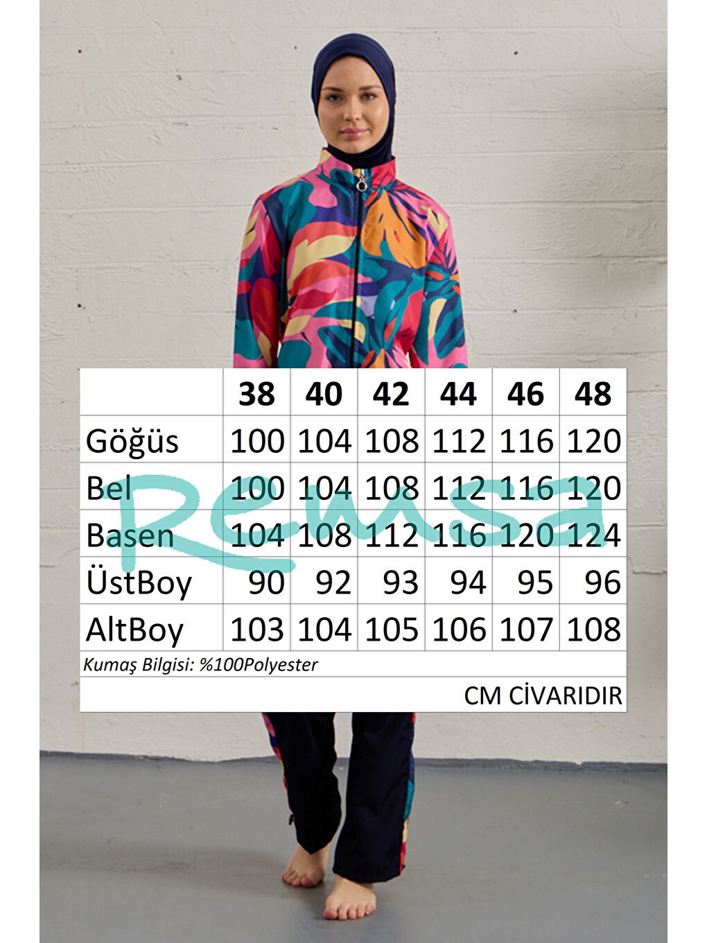 Paraşüt Tam Kapalı Tesettür Mayo 1326-137 Siyah01-3