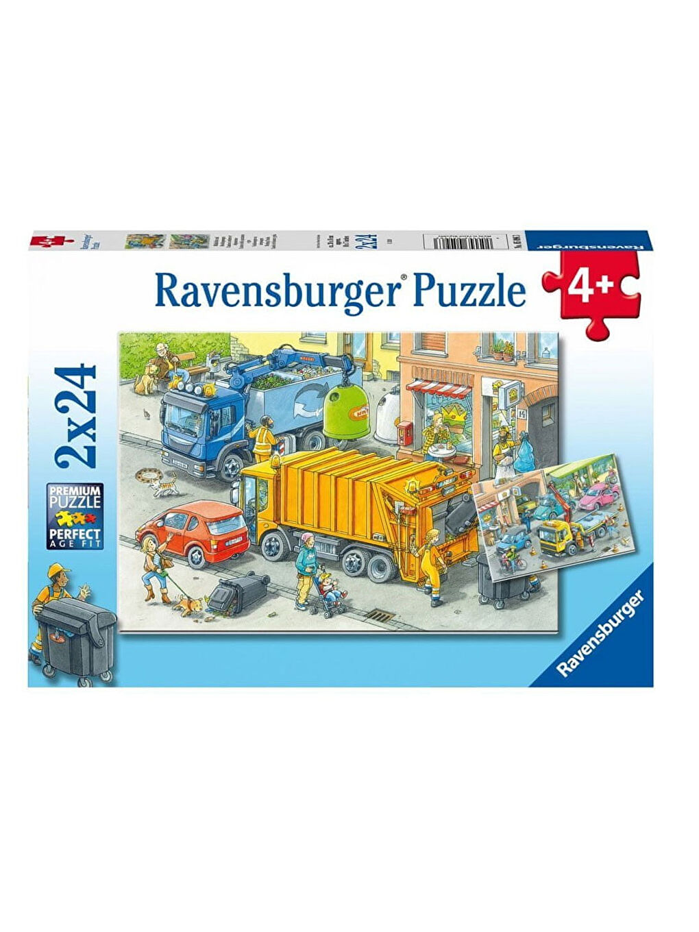 Ravensburger Puzzle 2x24 Parça Çöp Kamyonu 050963