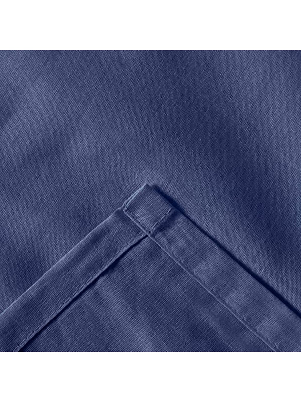 Soft Basic Tek Kişilik Düz Kenar Saten Çarşaf - Lacivert - 160x240 cm-2