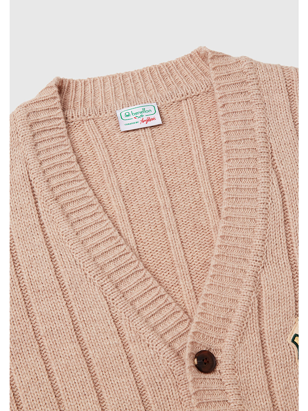 Erkek Bej Melanj  %100 Yün Stranger Things Hırka-6