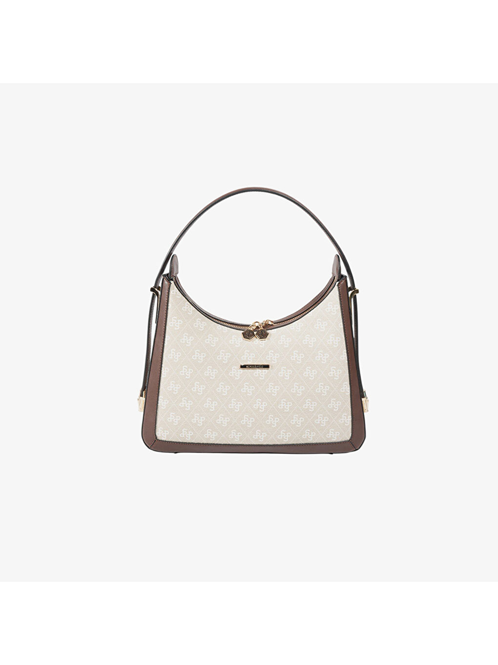 Bej Kadın SP1187-M178 SILVER POLO Omuz Çantası Taş-Kahve