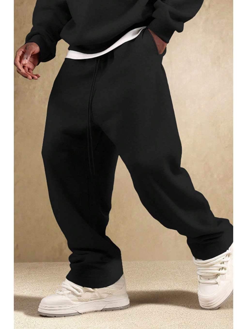 Siyah Oversize Baggy Erkek Eşofman Altı