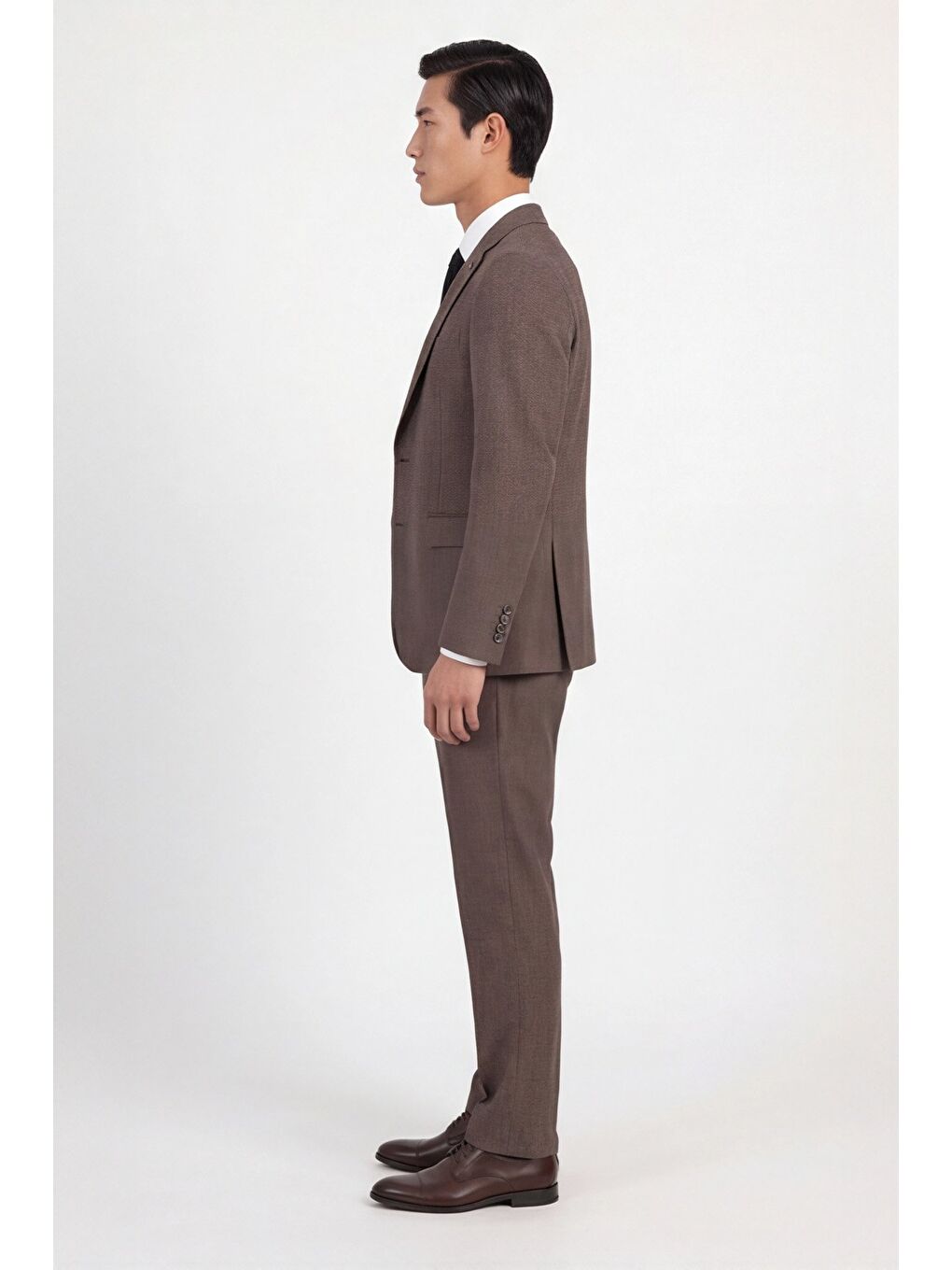 Kahverengi Açık Kahve Vest Suit-3
