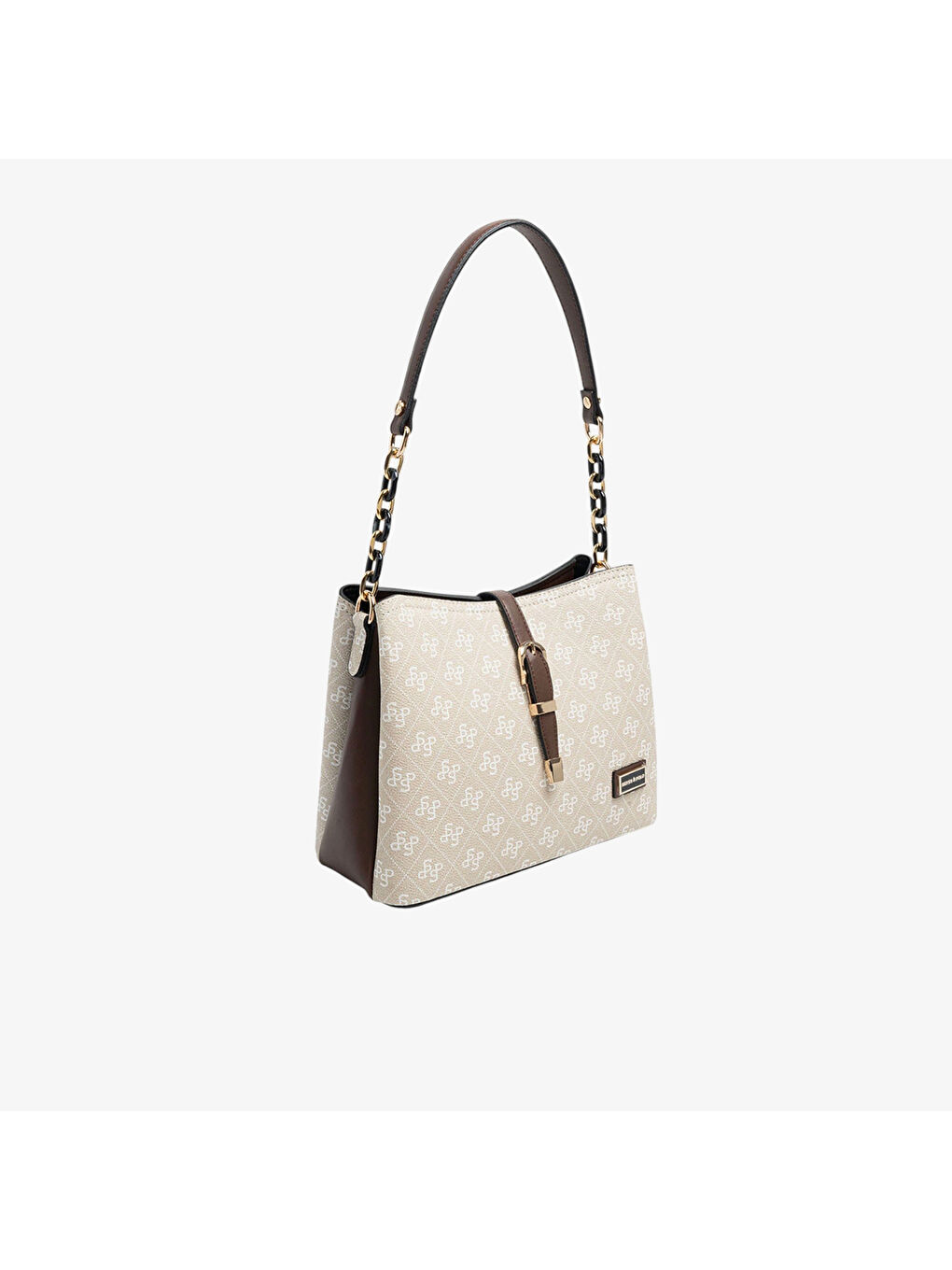 Bej Kadın SP974-M178 SILVER POLO Omuz Çantası Taş-Kahve-1