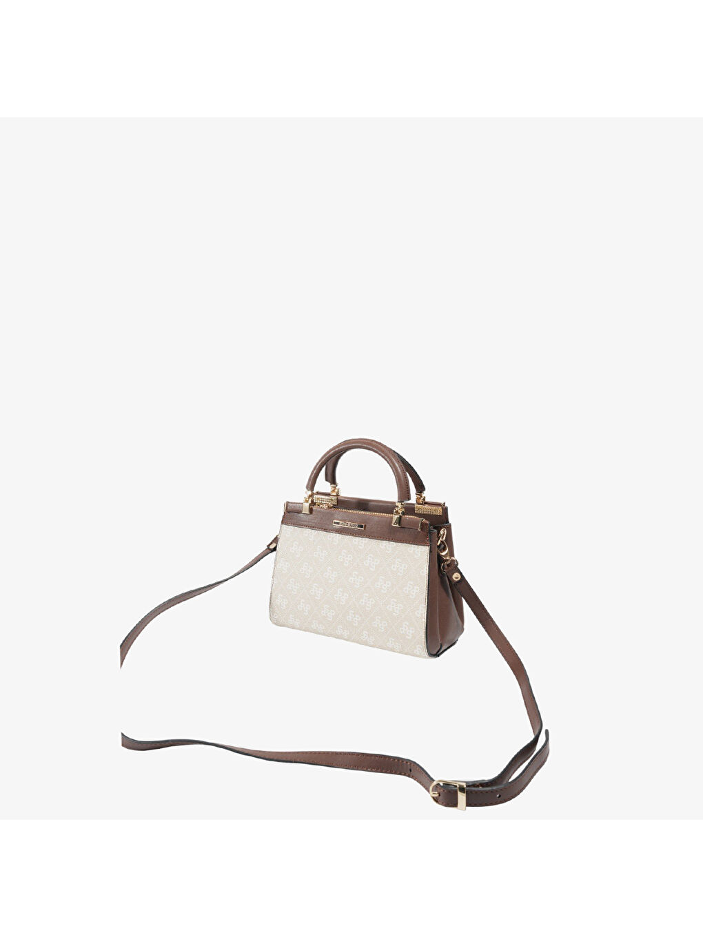 Bej Kadın SP1193-M178 SILVER POLO El Çantası Taş-Kahve-4