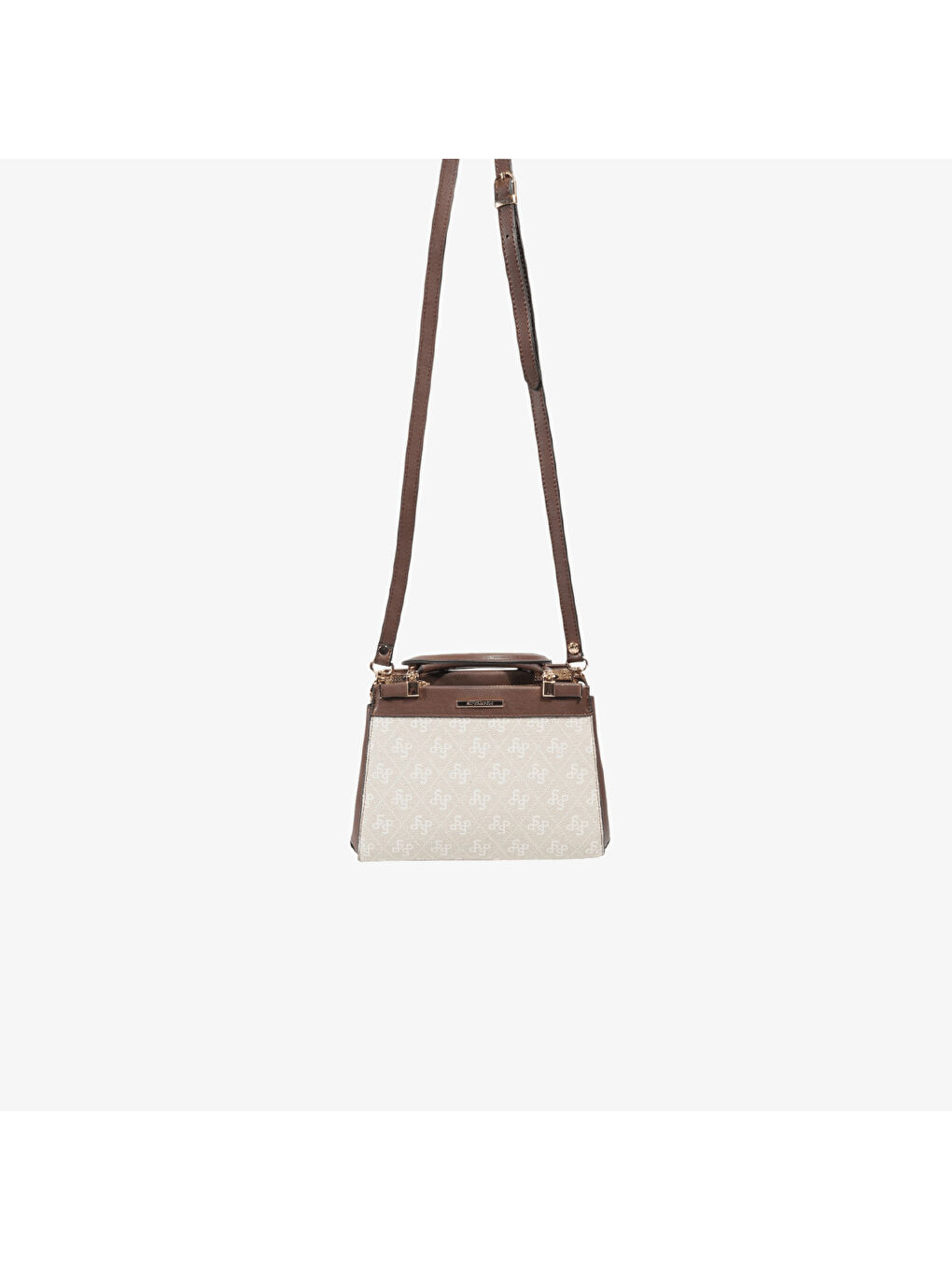 Bej Kadın SP1193-M178 SILVER POLO El Çantası Taş-Kahve-5