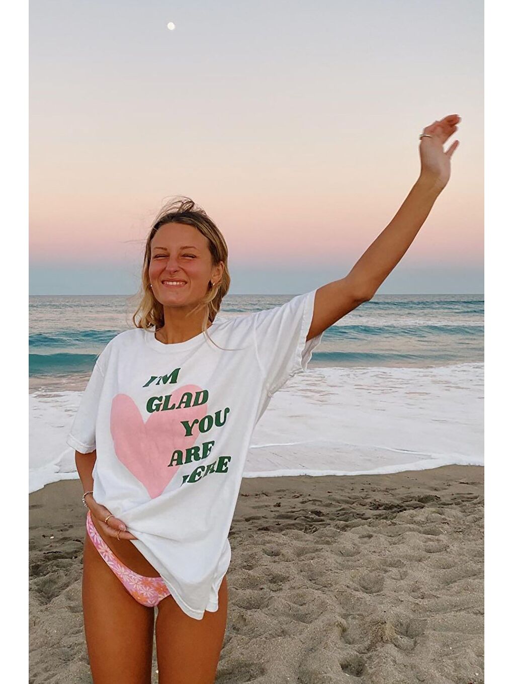 Beyaz Baskılı Tişört Mg1202-10