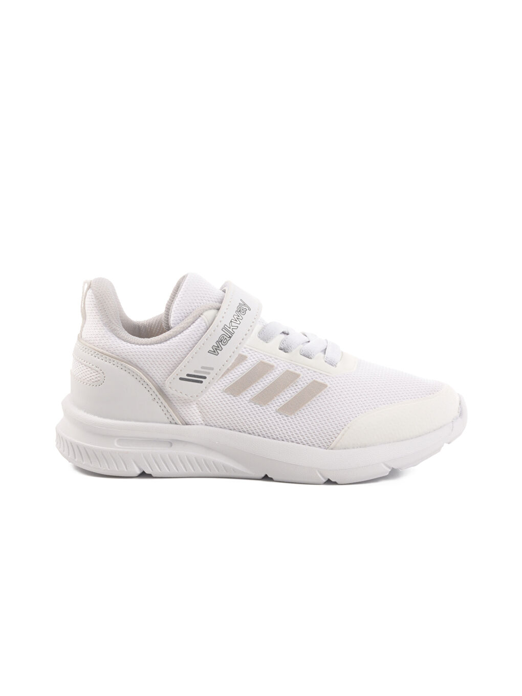 Beyaz Cırtlı Fileli Hafif Unisex Çocuk Spor Ayakkabı Fav 100 F