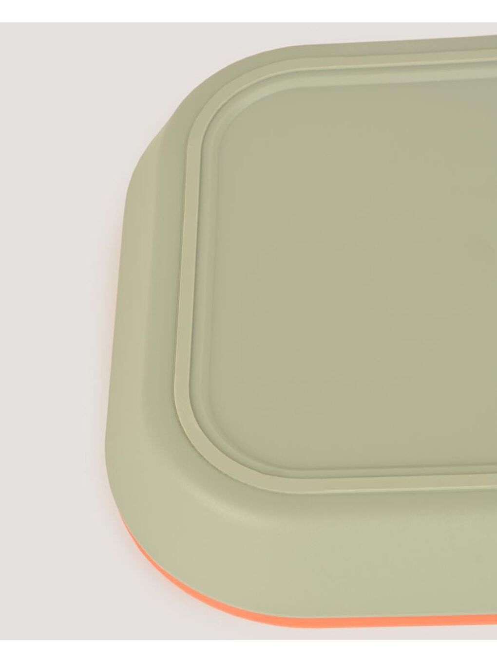 Kare Bebek Mama Tabağı 2'Li Sage Green - Peach-4