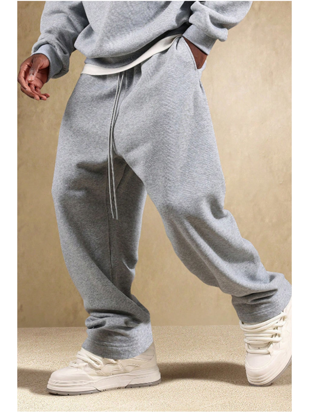 Gri Oversize Baggy Erkek Eşofman Altı