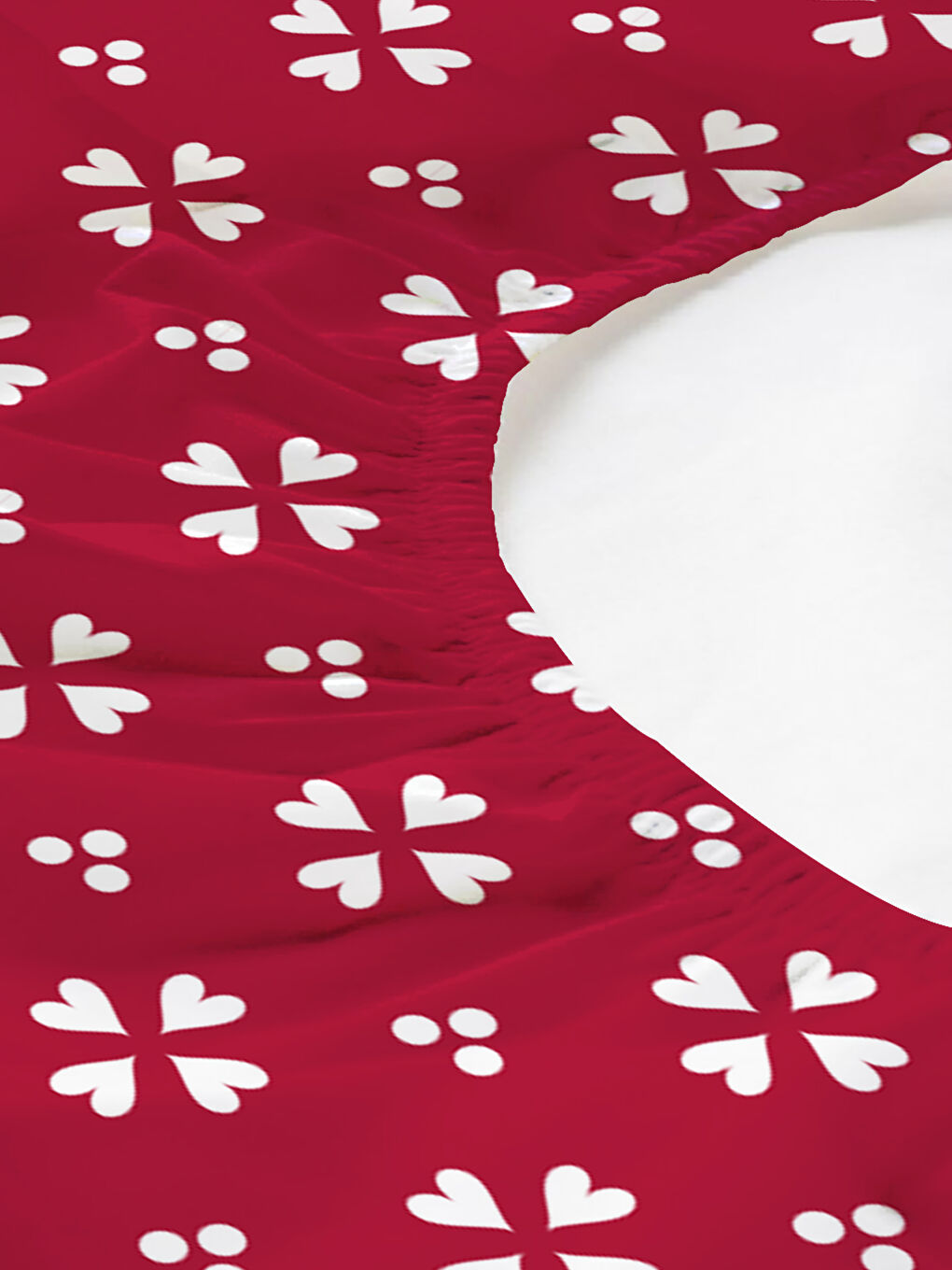 Karışık Kalp Desenli Baskılı Çift Kişilik 180x200 Cm Çarşaf Takımı-1