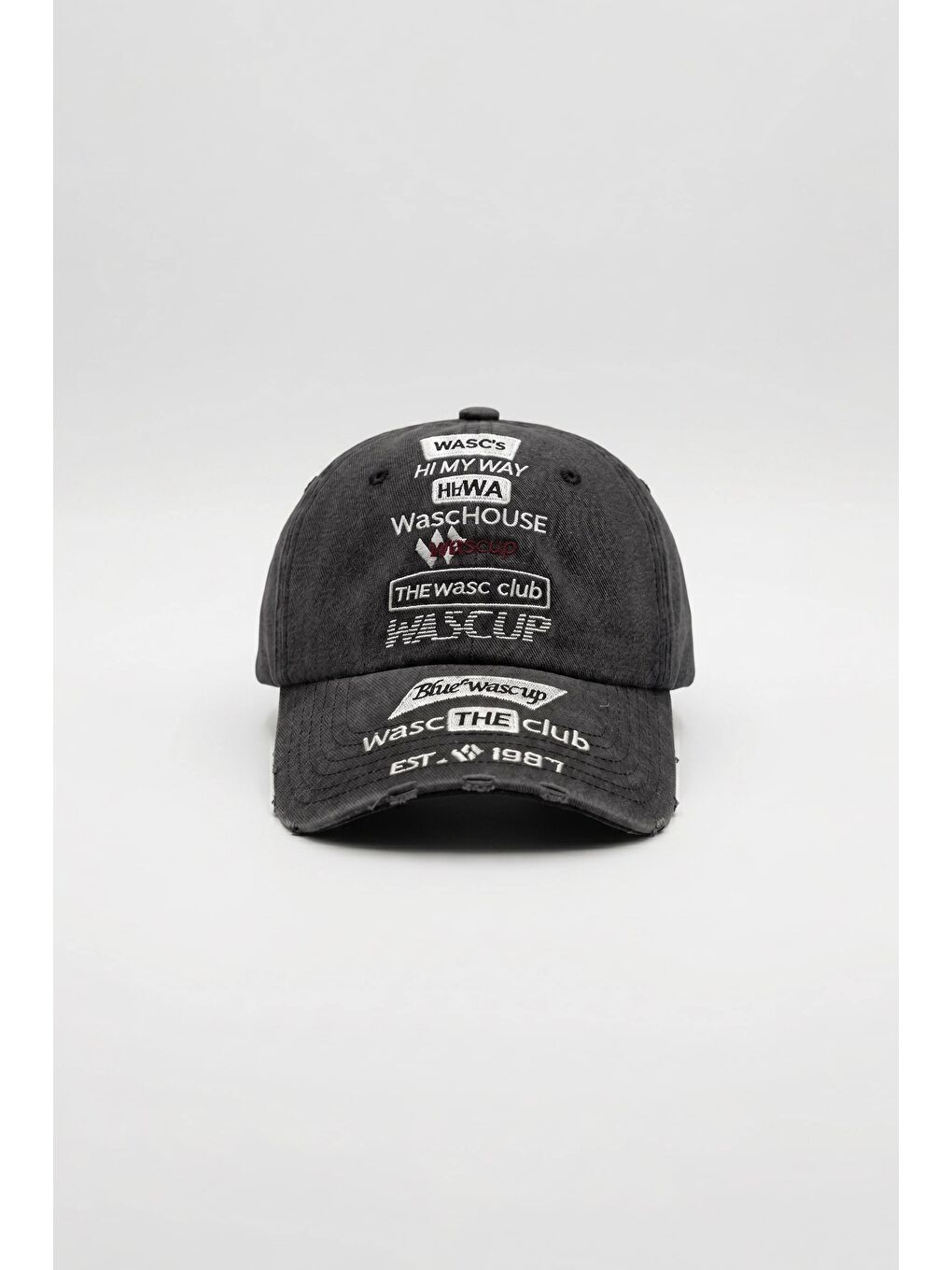 Erkek Nakışlı Vintage Beyzbol Şapka Antrasit