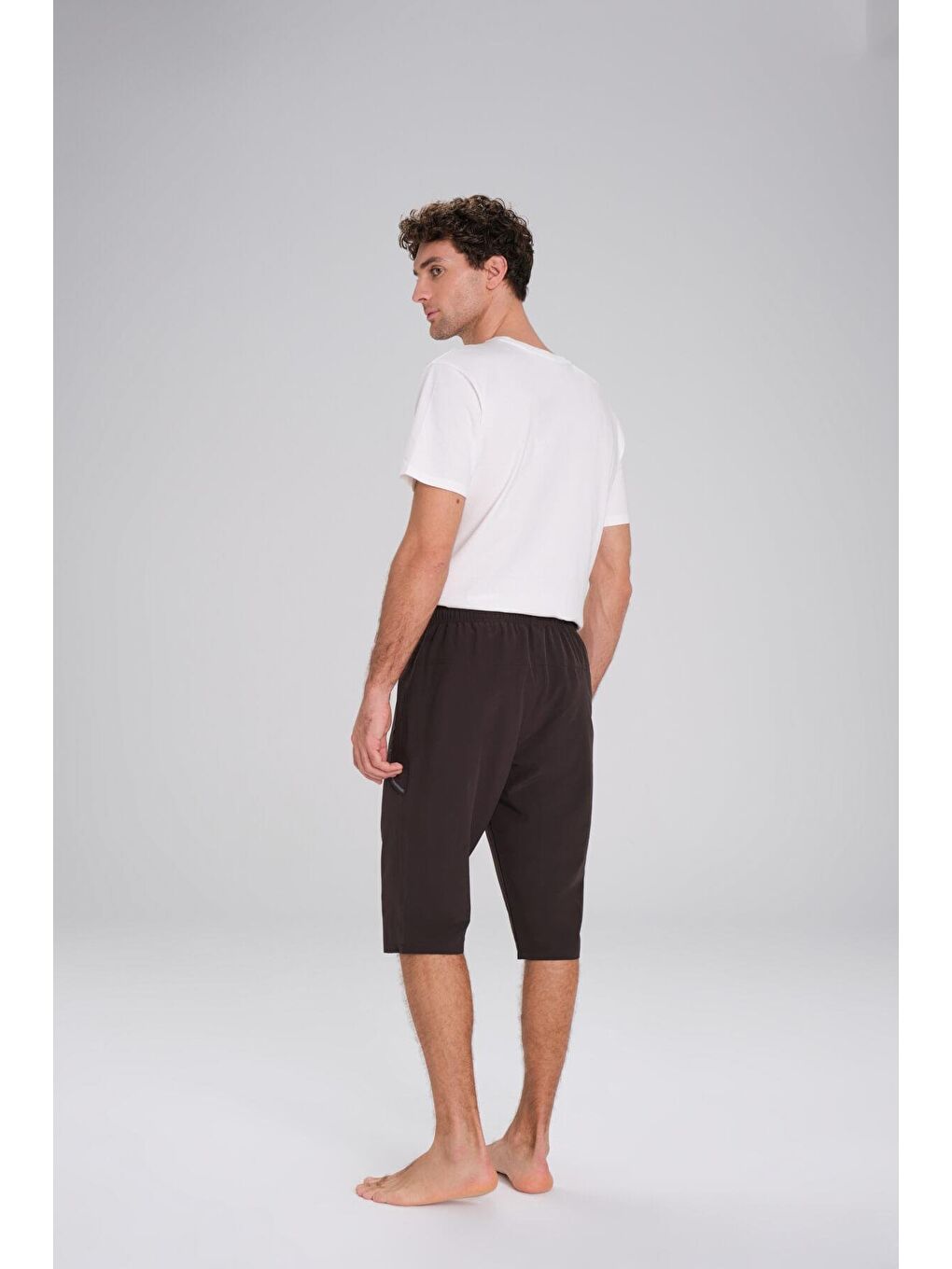 Haki Uzun Erkek Havuz Ve Deniz Şortu 2426-1