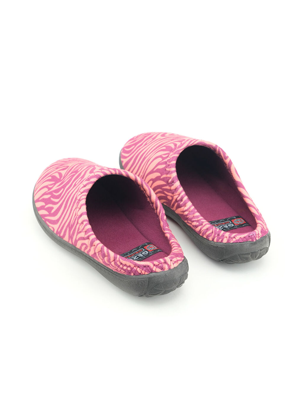 Mor Kadın Kışlık PU Rahat Taban Desenli Ev Bahçe Gondol Terlik-3